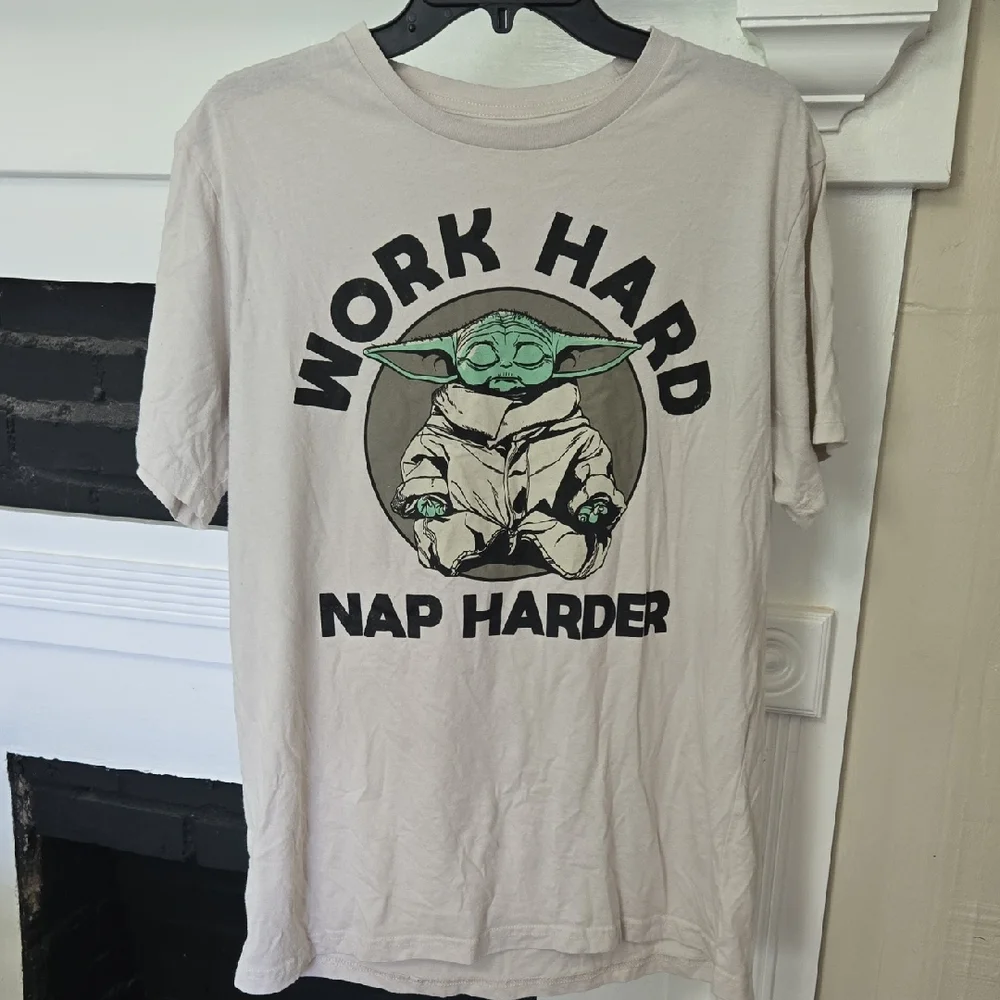 Star Wars Work Hard Nap Harder Graphic T-Shirt - Picture 1 of 7